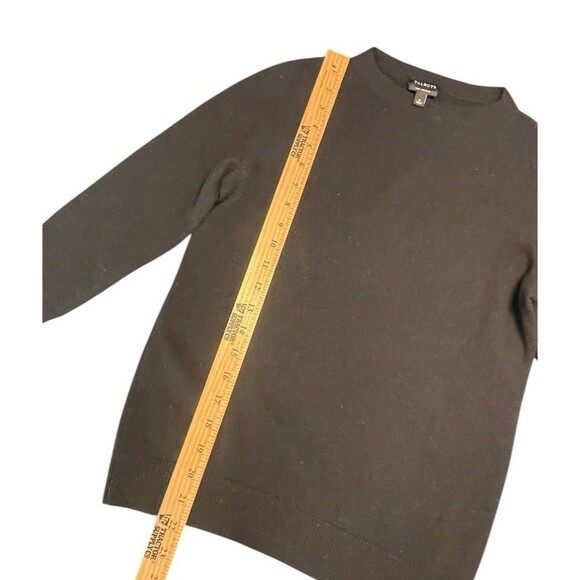 Talbots Black Pure Cashmere 3/4 Sleeve Mock Neck Sweater Women Size Small Soft - Picture 7 of 8